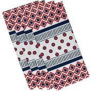 Simply Daisy 19" x 19" Scrambled Prints Geometric Print Napkin (Set of 4)
