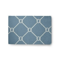 Simply Daisy 2' x 3' Ahoy! Nautical Chenille Rug, Dusty Smoke