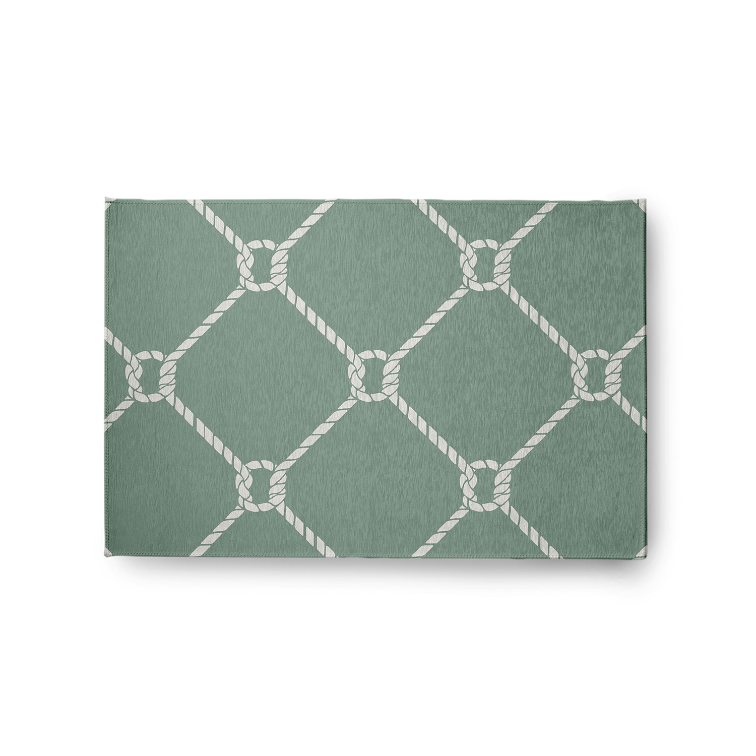 Simply Daisy 2' x 3' Ahoy! Nautical Chenille Rug, Sage