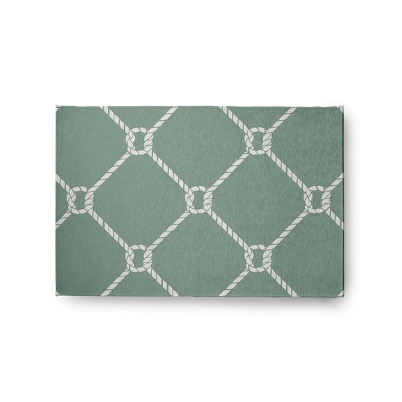 Simply Daisy 2' x 3' Ahoy! Nautical Chenille Rug, Sage