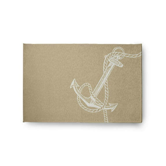 Simply Daisy 2' x 3' Anchored Nautical Chenille Rug, Taupe