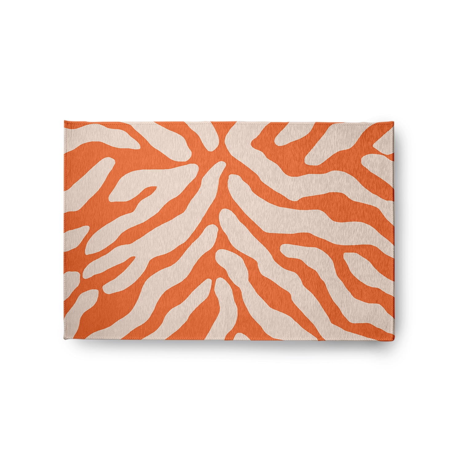 Simply Daisy 2' x 3' Blood Orange Animal Stripe Spring Chenille Indoor/Outdoor Rug