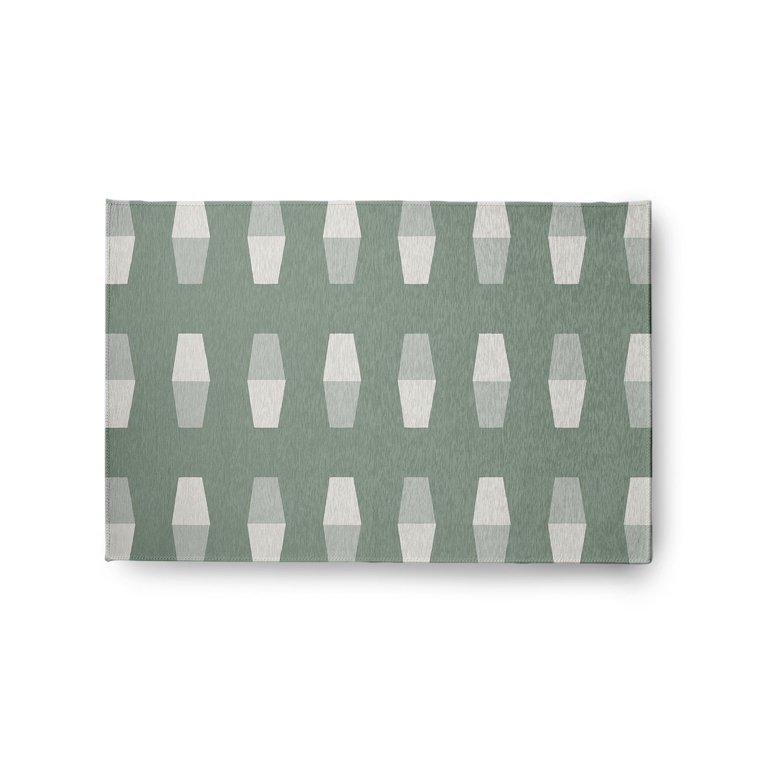 Simply Daisy 2' x 3' Bowling Pins Nautical Chenille Rug, Sage