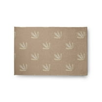 Simply Daisy 2' x 3' Brown Feather Pattern Spring Chenille Rug