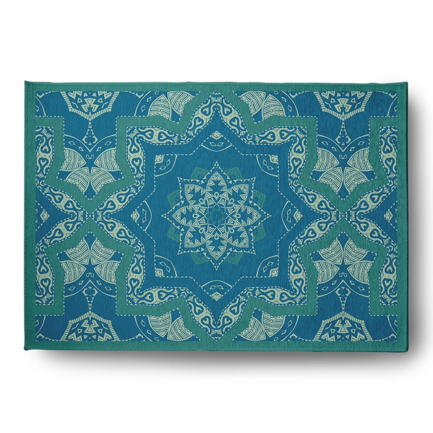 Simply Daisy 2' x 3' Coral Rattan Geometric Indoor/outdoor Rug
