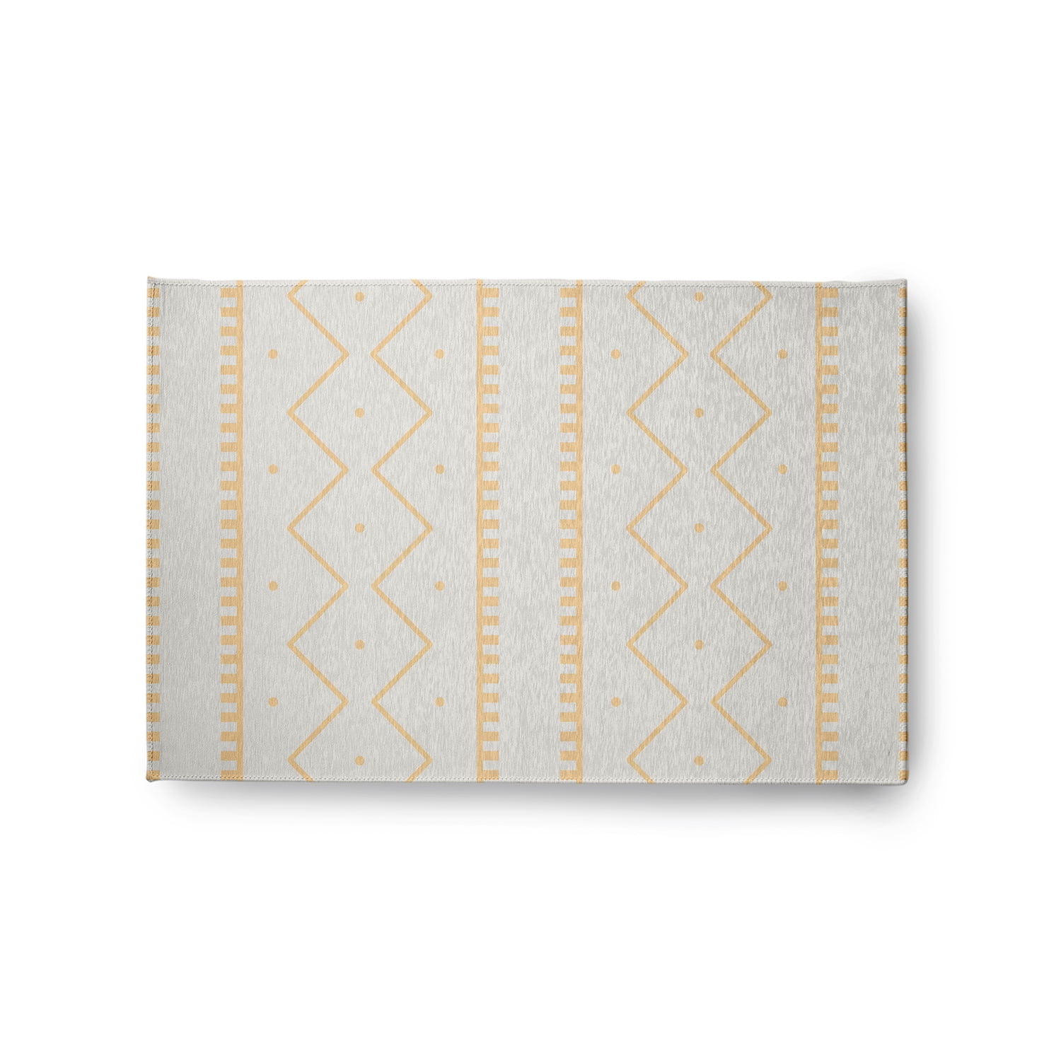 Simply Daisy 2' x 3' Corn Yellow Mudcloth Spring Chenille Rug