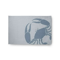Simply Daisy 2' x 3' Crab Dip Nautical Chenille Rug, Dusty Smoke