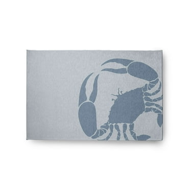 Simply Daisy 2' x 3' Crab Dip Nautical Chenille Rug, Dusty Smoke