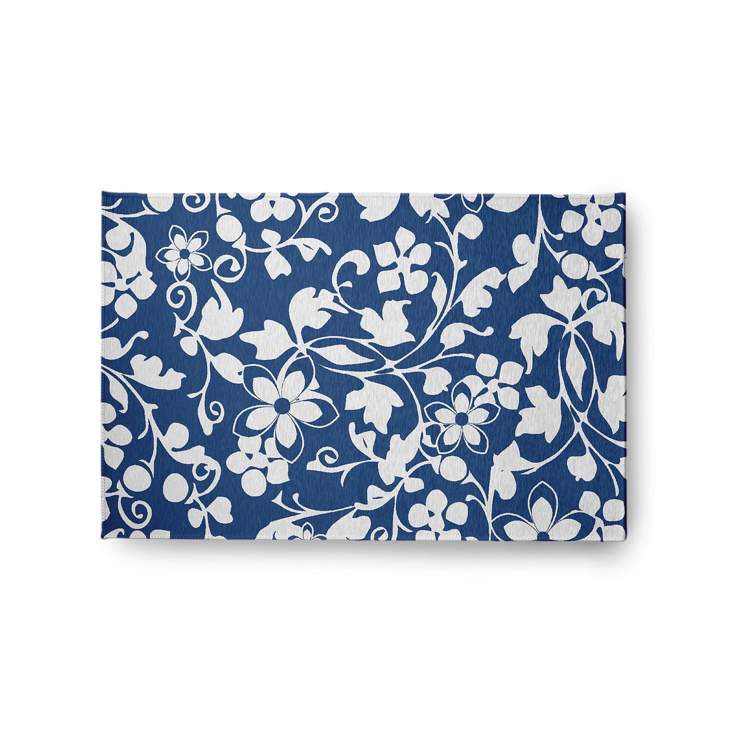 Simply Daisy 2' x 3' Dark Cobalt Blue Evelyn Spring Chenille Rug