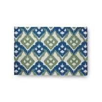 Simply Daisy 2' x 3' Dark Cobalt Blue Hipster Spring Chenille Indoor/Outdoor Rug