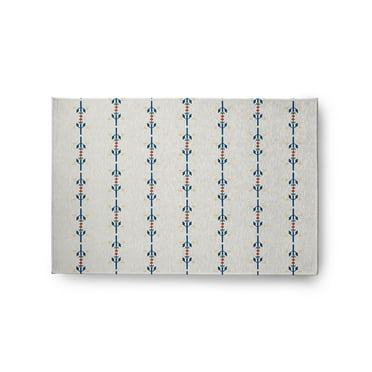 Simply Daisy 2' x 3' Dark Cobalt Blue Jodhpur Stripe Spring Chenille Indoor/Outdoor Rug