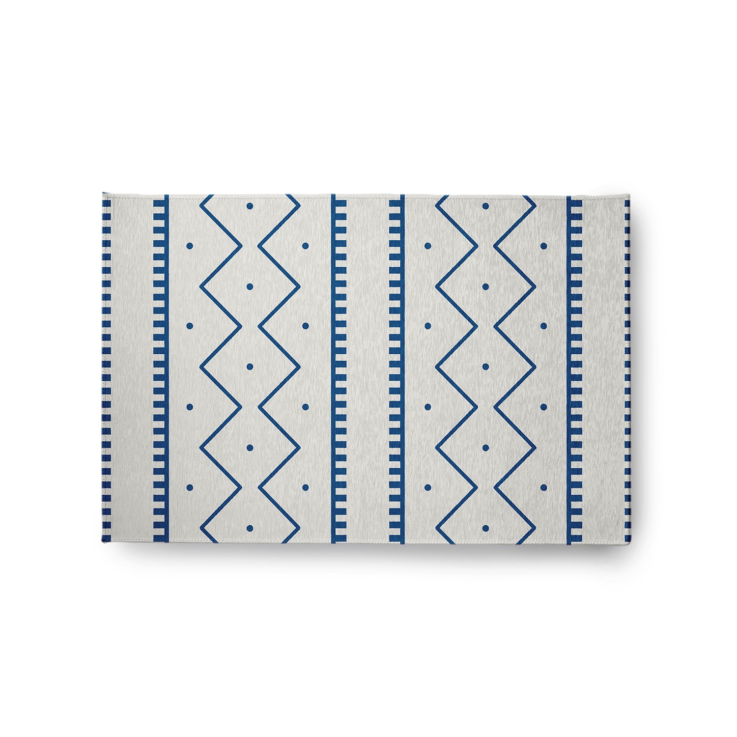 Simply Daisy 2' x 3' Dark Cobalt Blue Mudcloth Spring Chenille Rug