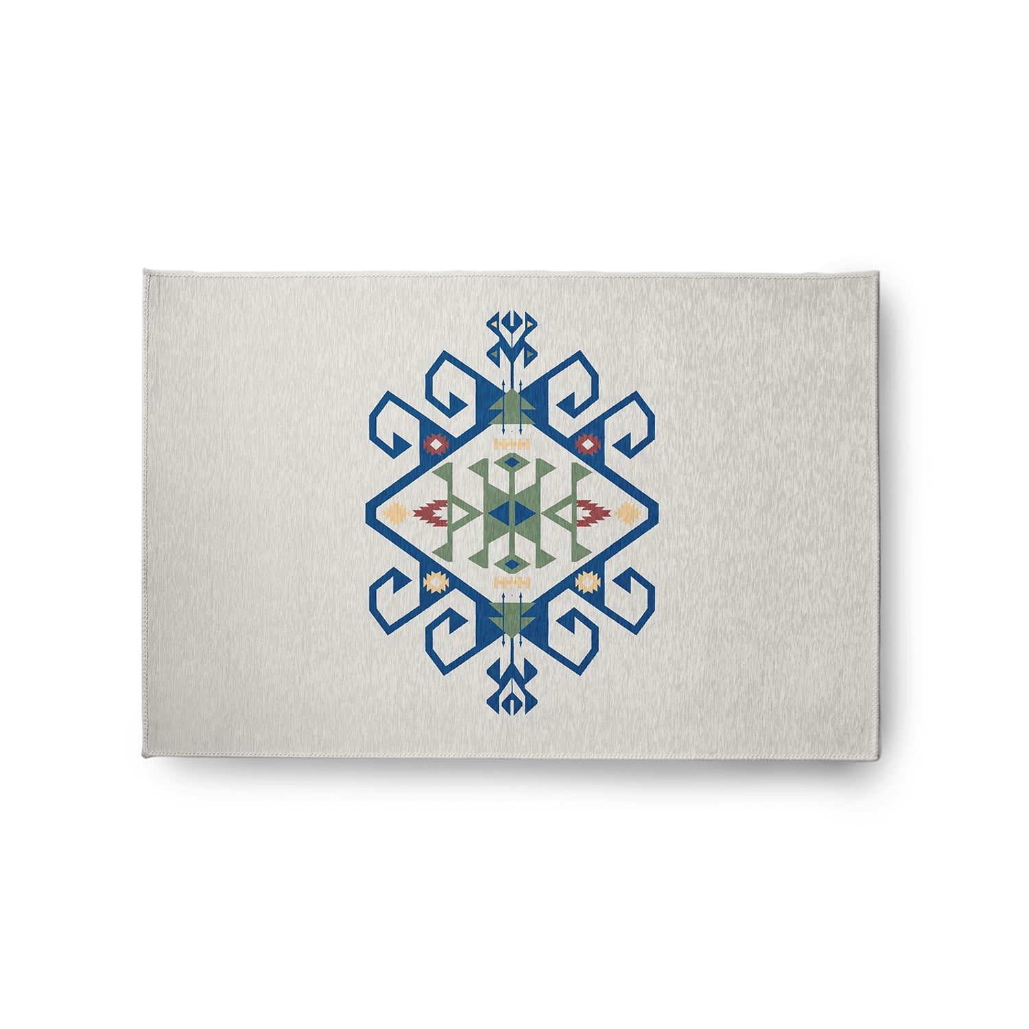 Simply Daisy 2' x 3' Dark Cobalt Blue Southwest Medallion Spring Chenille Rug