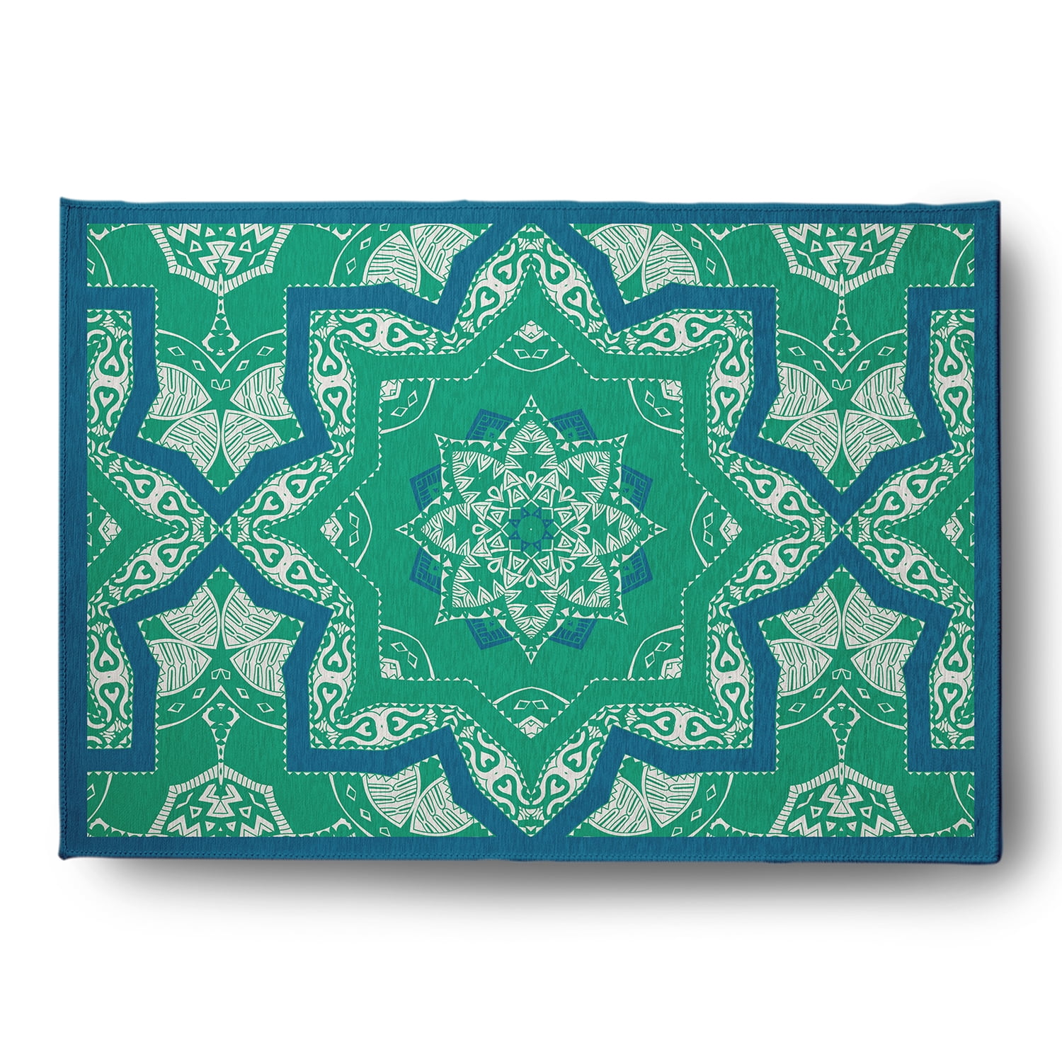 Simply Daisy 2' x 3' Desert Turquoise Geometric Indoor/outdoor Rug