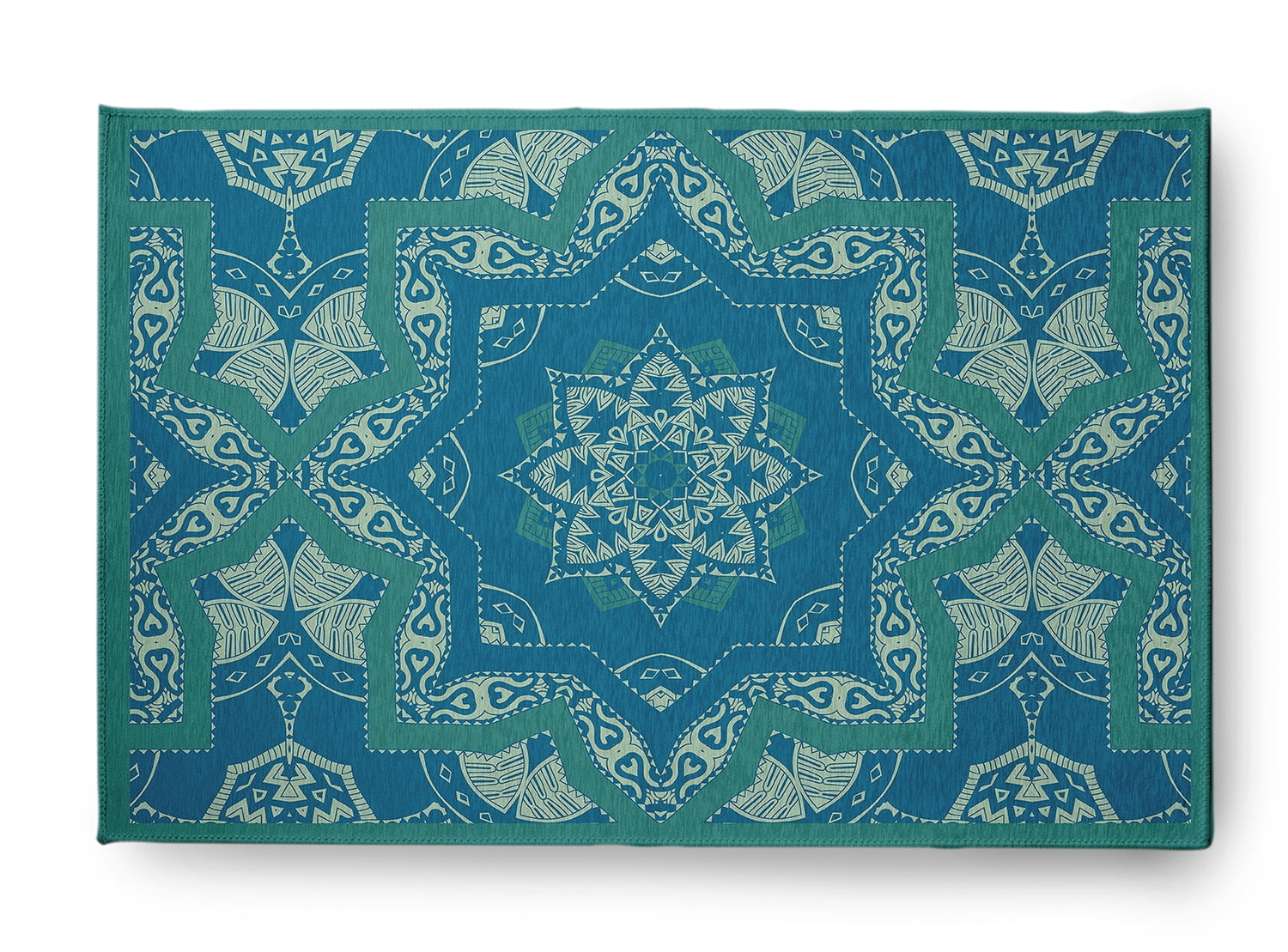 Simply Daisy 2' x 3' Desert Turquoise Shawl Rug