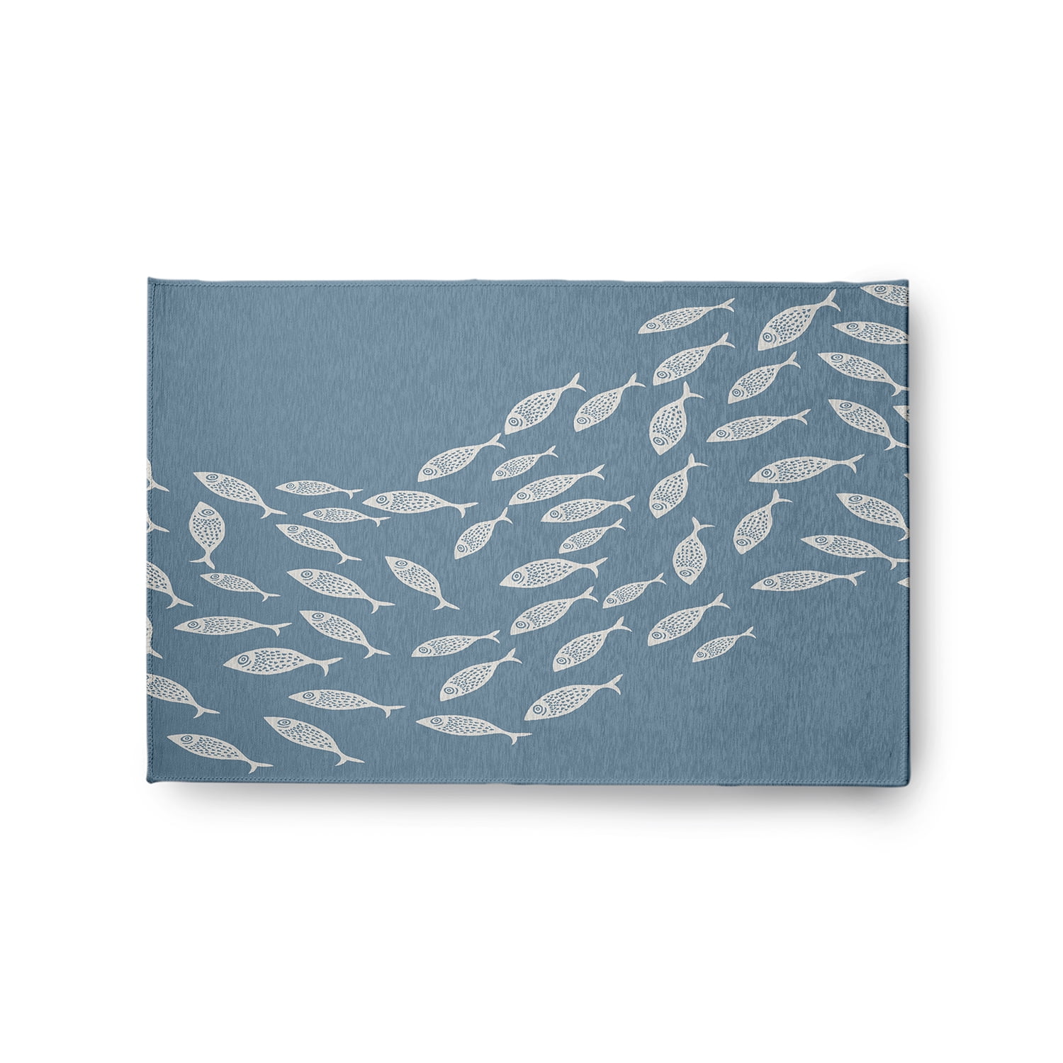 Simply Daisy 2' x 3' Escuela Nautical Chenille Rug, Dusty Smoke