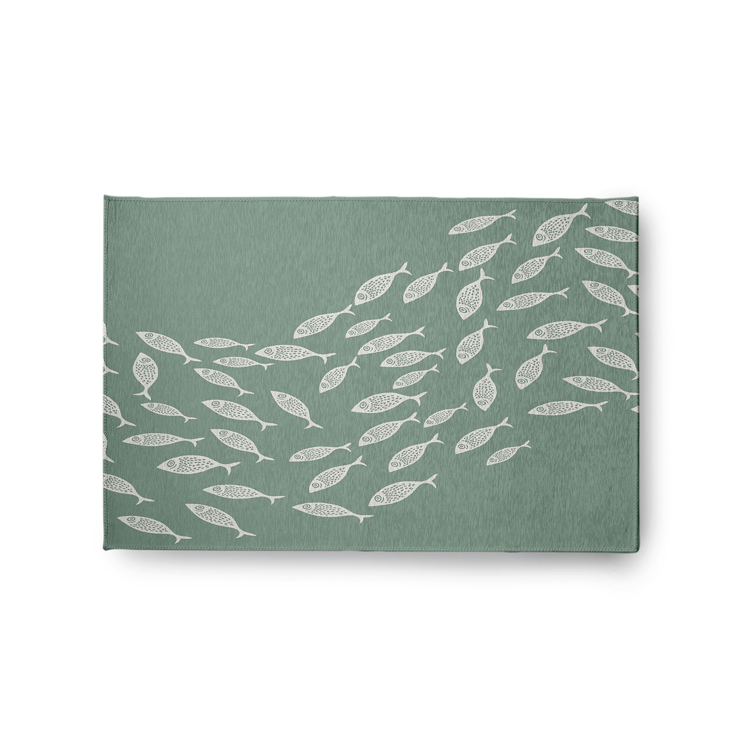 Simply Daisy 2' x 3' Escuela Nautical Chenille Rug, Sage