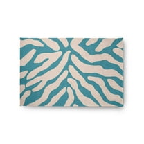 Simply Daisy 2' x 3' Explorer Blue Animal Stripe Spring Chenille Indoor/Outdoor Rug