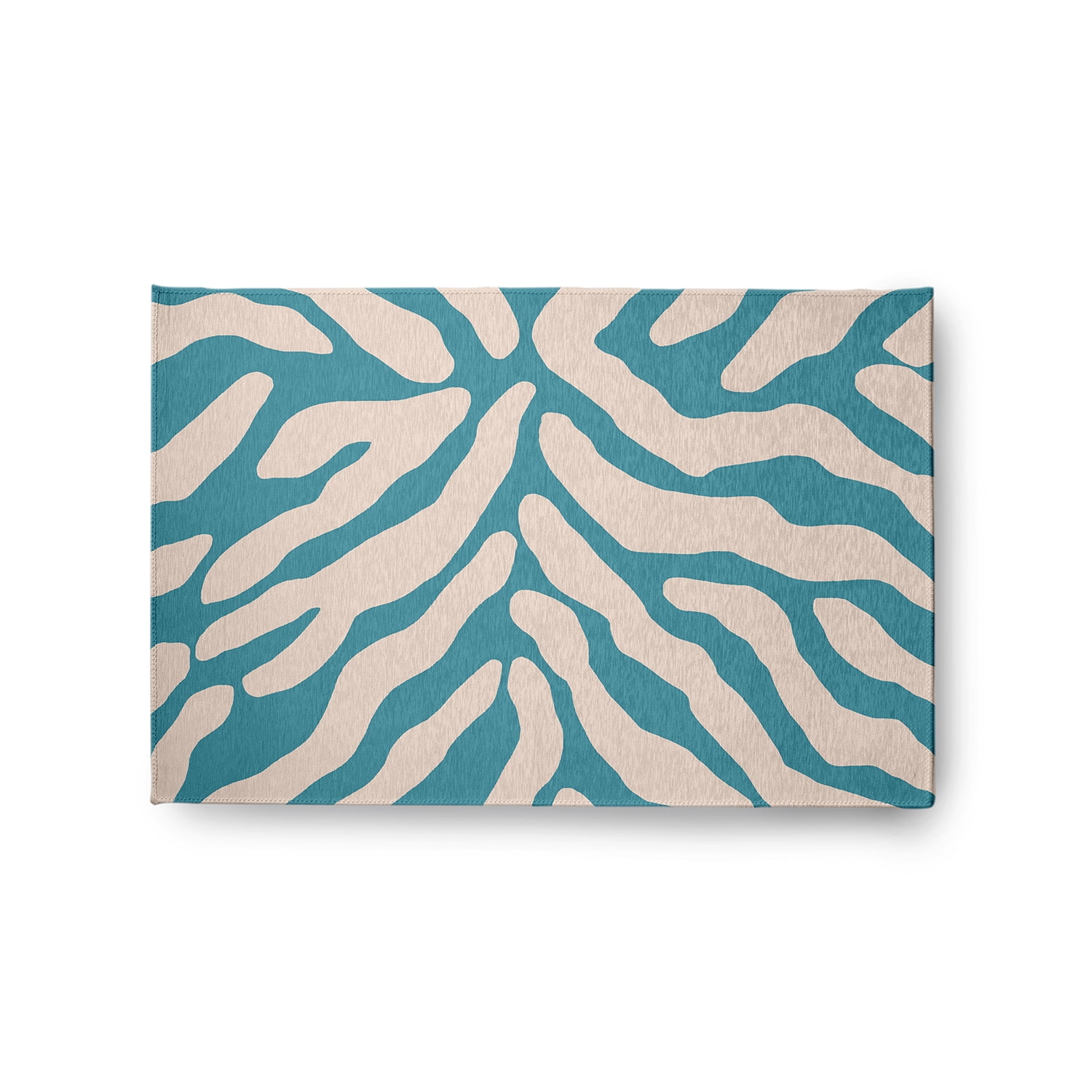 Simply Daisy 2' x 3' Explorer Blue Animal Stripe Spring Chenille Rug