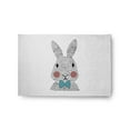 thumbnail image 1 of Simply Daisy 2' x 3' Explorer Blue Bow-tie Bunny Easter Chenille Indoor/Outdoor Rug, 1 of 3