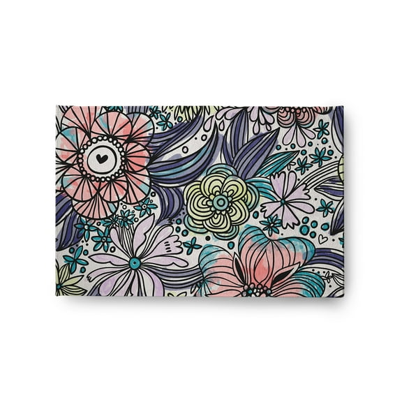 Simply Daisy 2' x 3' Explorer Blue Flower Melange Spring Chenille Indoor/Outdoor Rug