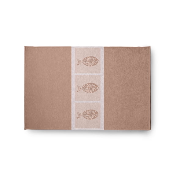 Simply Daisy 2' x 3' Fish Chips Nautical Chenille Rug, Mauve