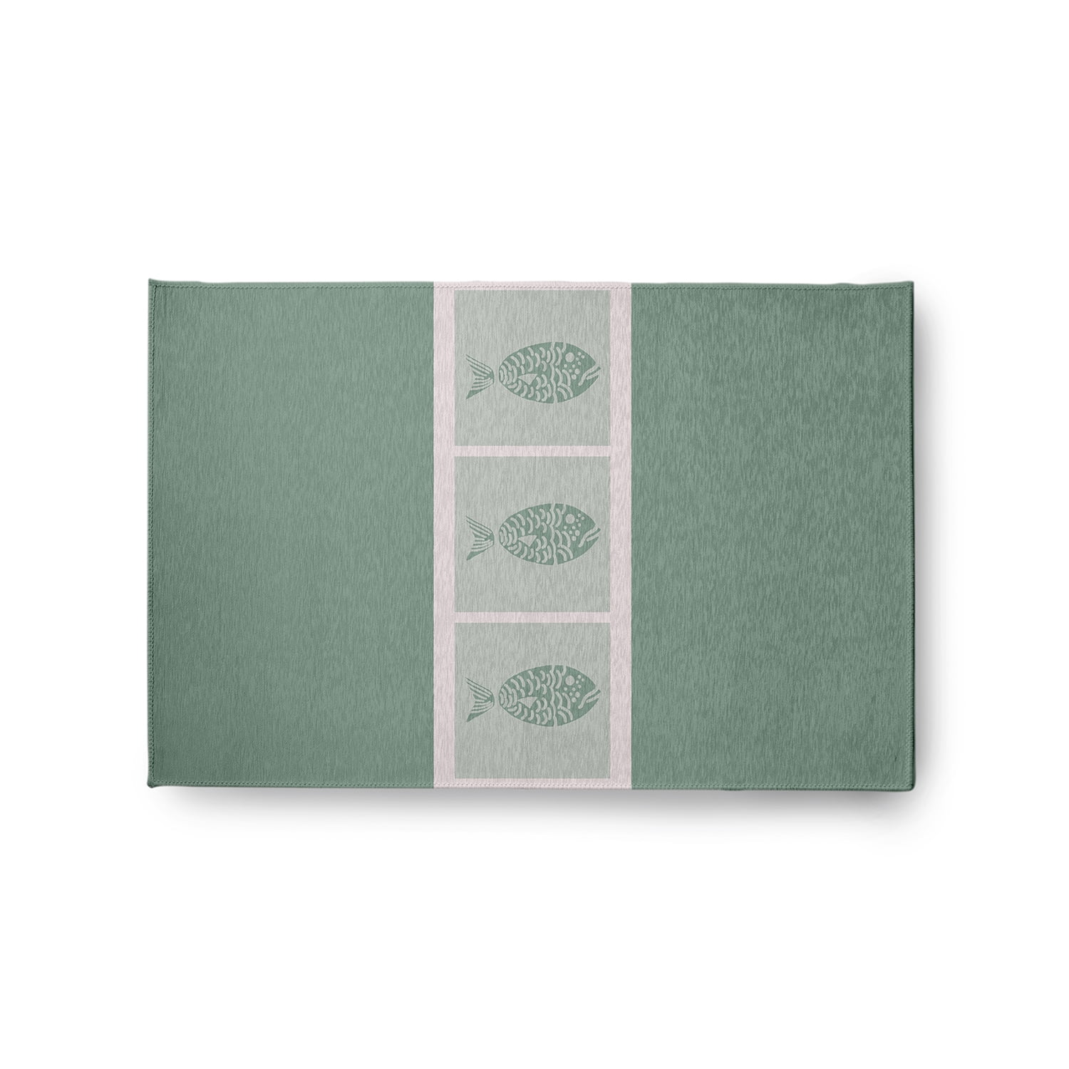 Simply Daisy 2' x 3' Fish Chips Nautical Chenille Rug, Sage