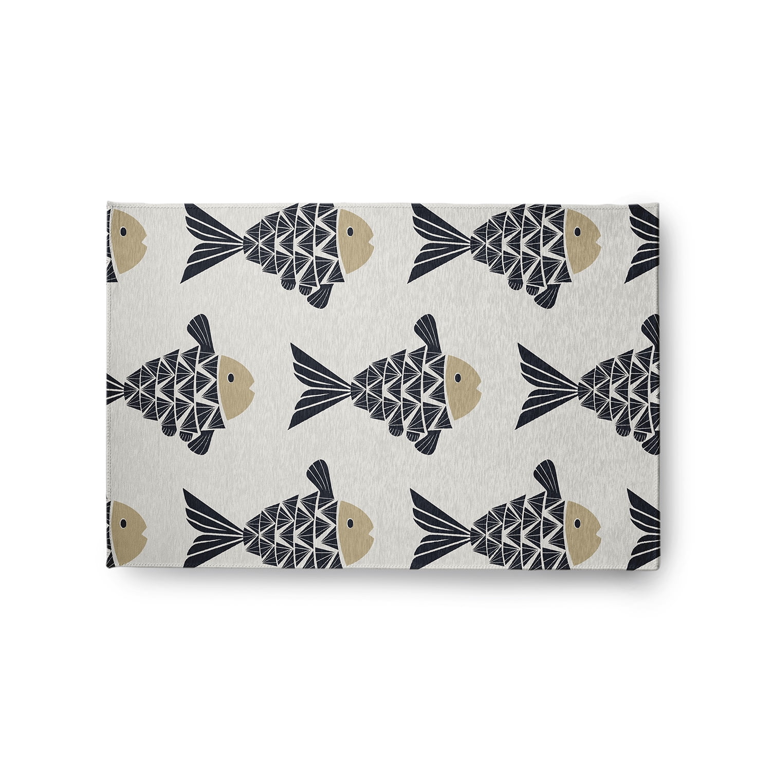 Simply Daisy 2' x 3' Fish Tales Nautical Chenille Rug, Taupe