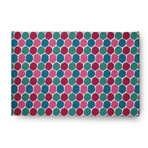 Simply Daisy 2' x 3' Fuschia GeometricIndoor/outdoor Rug