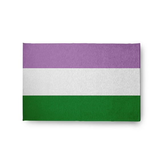 Simply Daisy 2' x 3' Genderqueer Genderqueer Chenille Indoor/Outdoor Rug