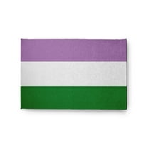 Simply Daisy 2' x 3' Genderqueer Genderqueer Chenille Indoor/Outdoor Rug