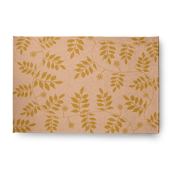 Simply Daisy 2' x 3' Golden Mustard Fern FrondsIndoor/outdoor Rug