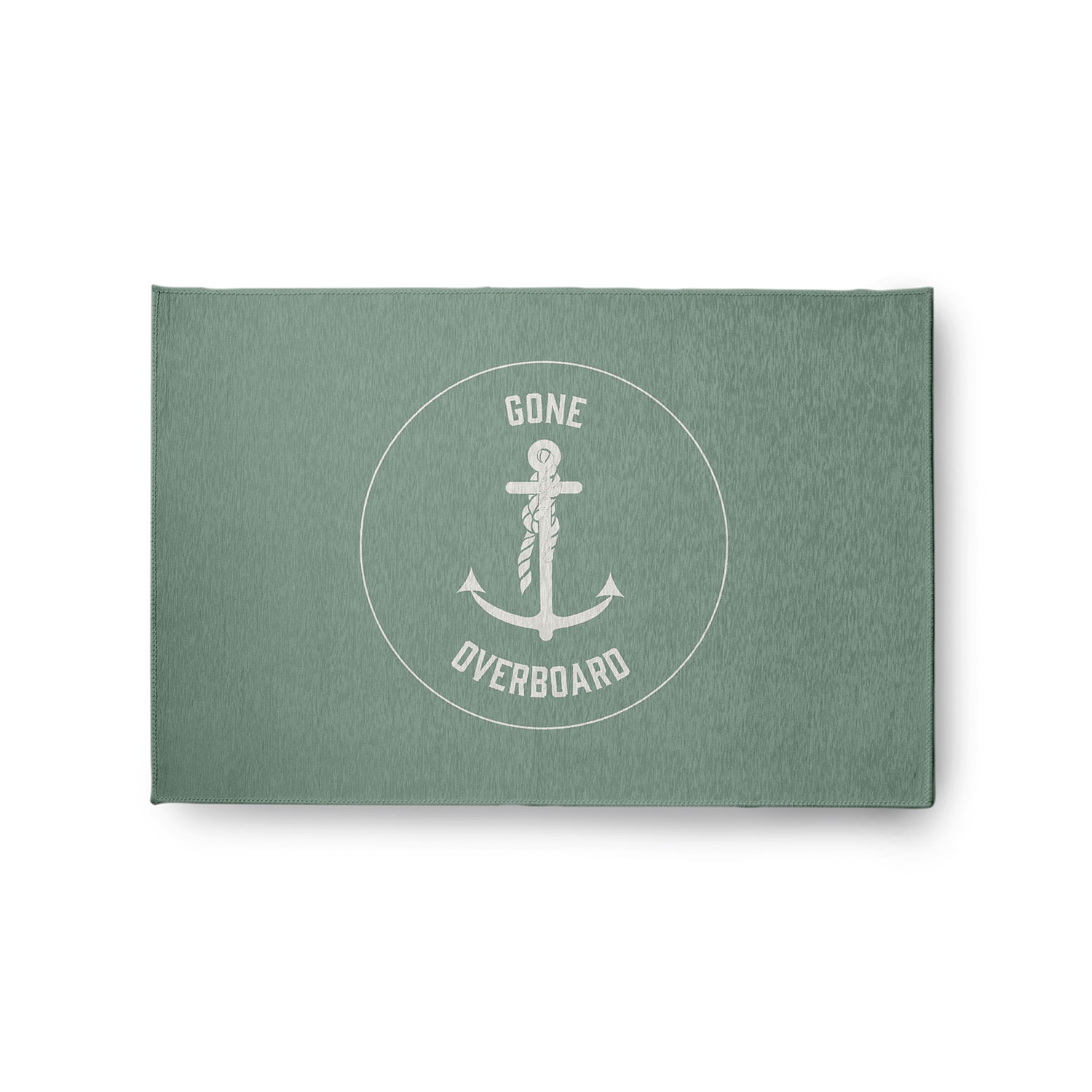 Simply Daisy 2' x 3' Gone Forever Overboard Nautical Chenille Rug, Sage