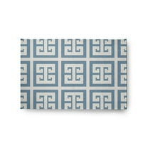 Simply Daisy 2' x 3' Greek Key Patterned Chenille Rug, Dusty Smoke