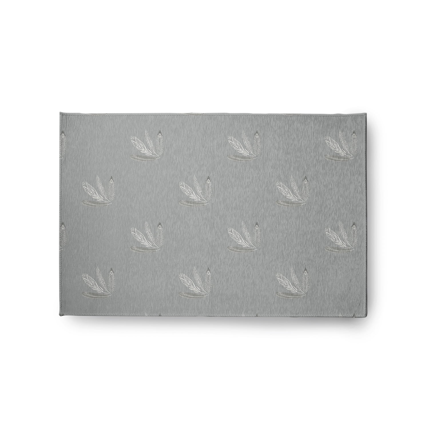 Simply Daisy 2' x 3' Grey Feather Pattern Spring Chenille Rug