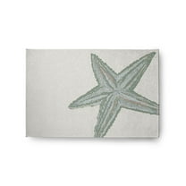 Simply Daisy 2' x 3' Large Starfish Nautical Chenille Rug, Sage