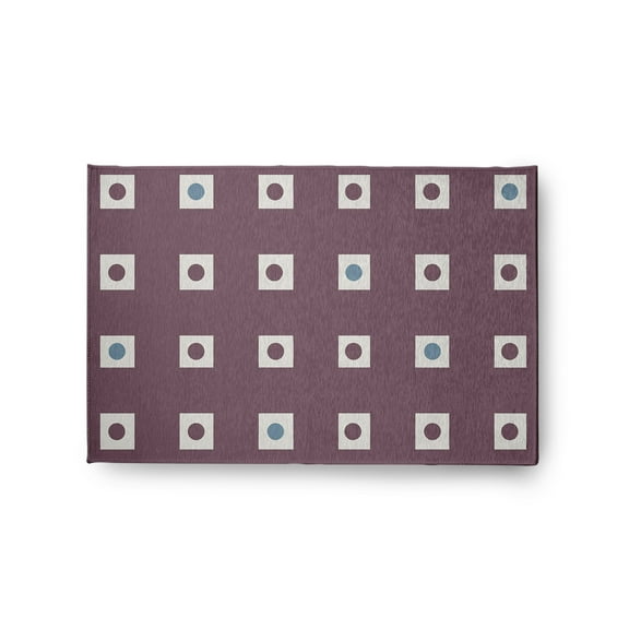 Simply Daisy 2' x 3' Li'l Boxes Chenille Rug, Dusty Purple