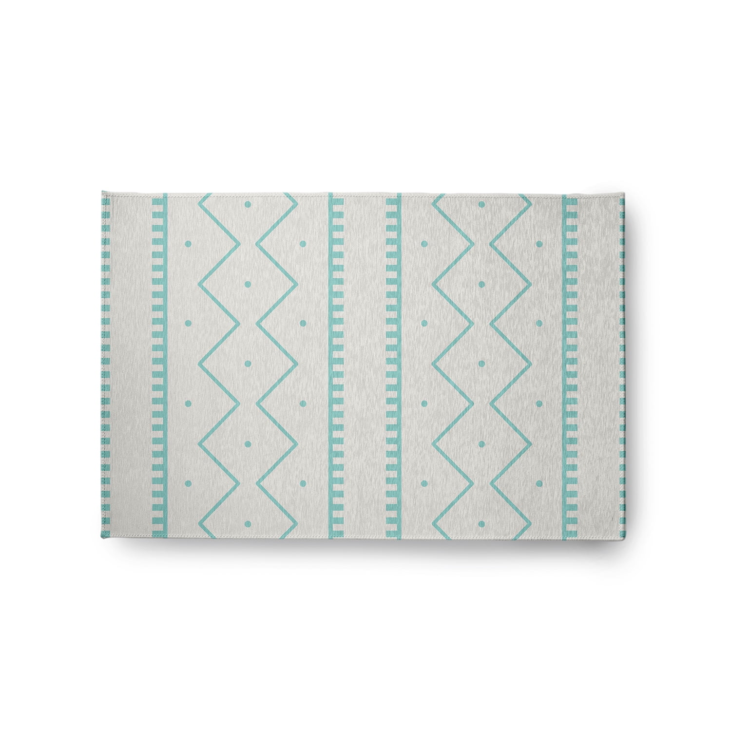 Simply Daisy 2' x 3' Light Blue Mudcloth Spring Chenille Indoor/Outdoor Rug