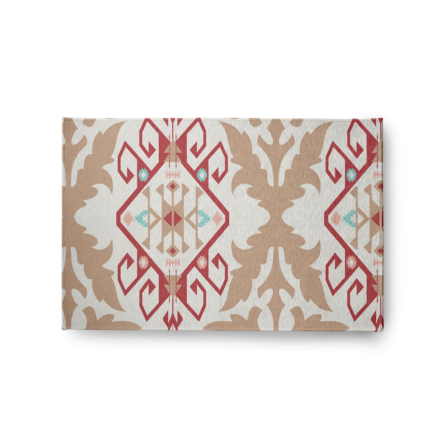 Simply Daisy 2' x 3' Ligonberry Red Bombay Medallion Spring Chenille Indoor/Outdoor Rug