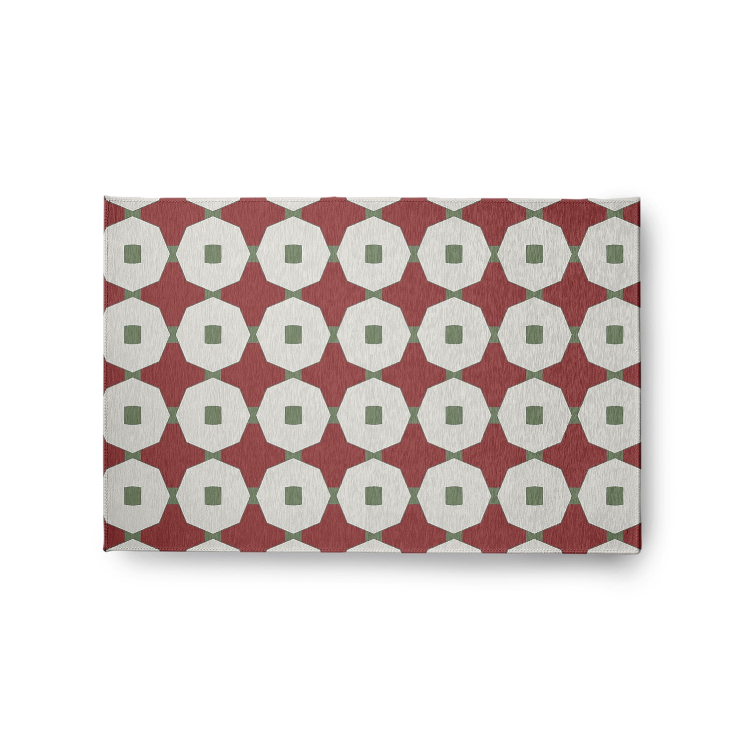 Simply Daisy 2' x 3' Ligonberry Red Button Up Spring Chenille Rug