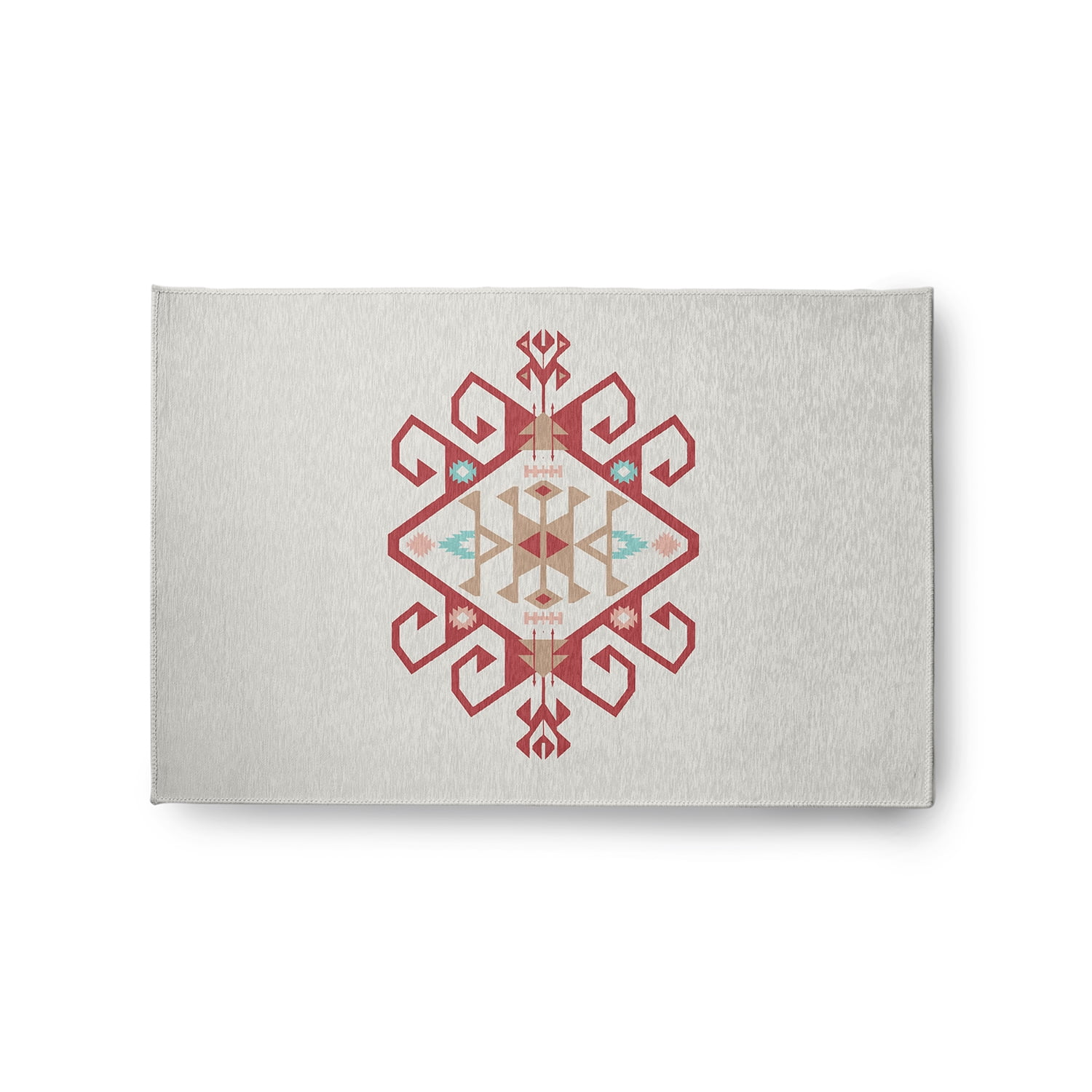 Simply Daisy 2' x 3' Ligonberry Red Southwest Medallion Spring Chenille Indoor/Outdoor Rug