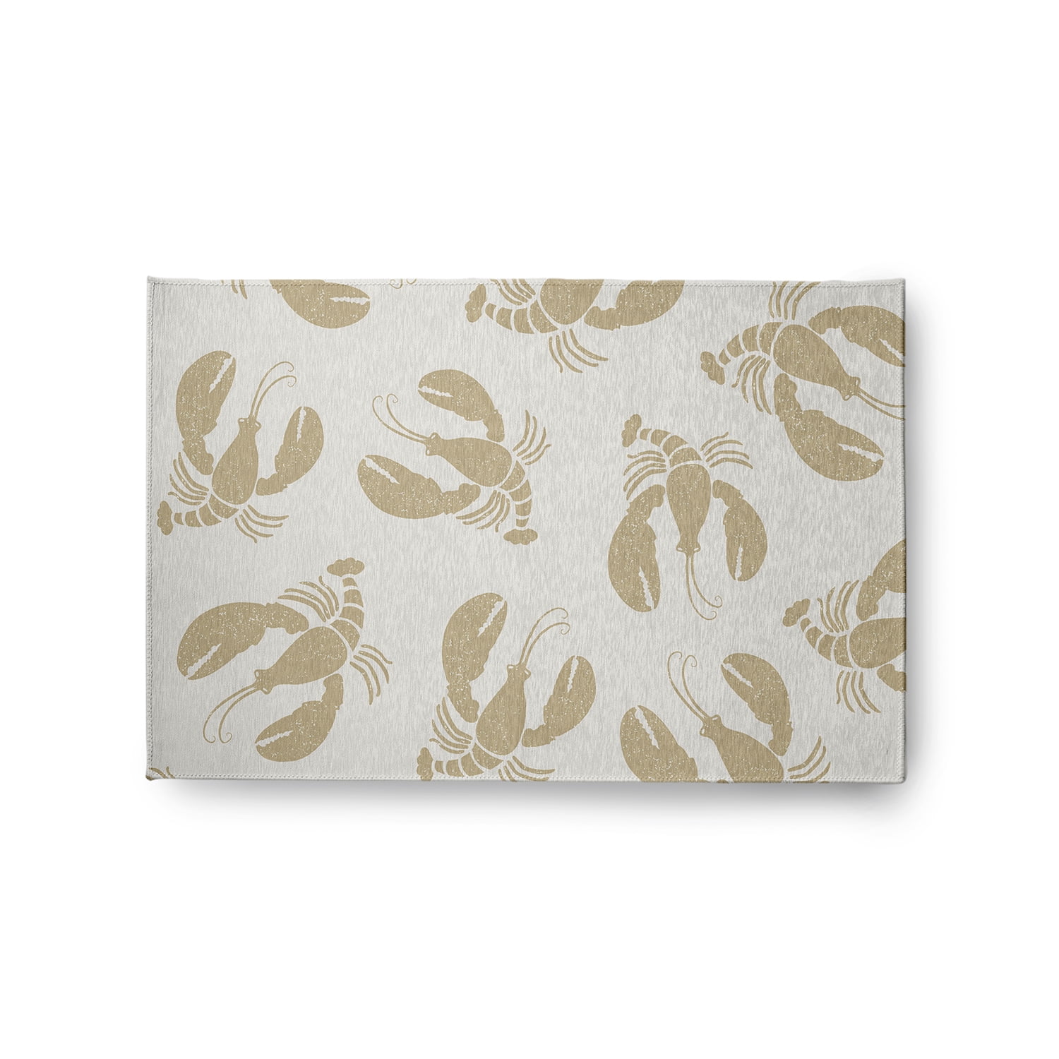 Simply Daisy 2' x 3' Lobster Fest Nautical Chenille Rug, Taupe