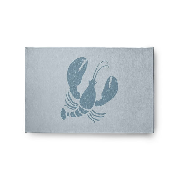 Simply Daisy 2' x 3' Lobster Nautical Chenille Rug, Dusty Smoke