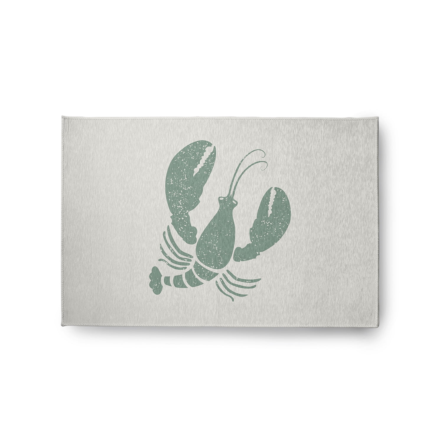 Simply Daisy 2' x 3' Lobster Nautical Chenille Rug, Sage and White