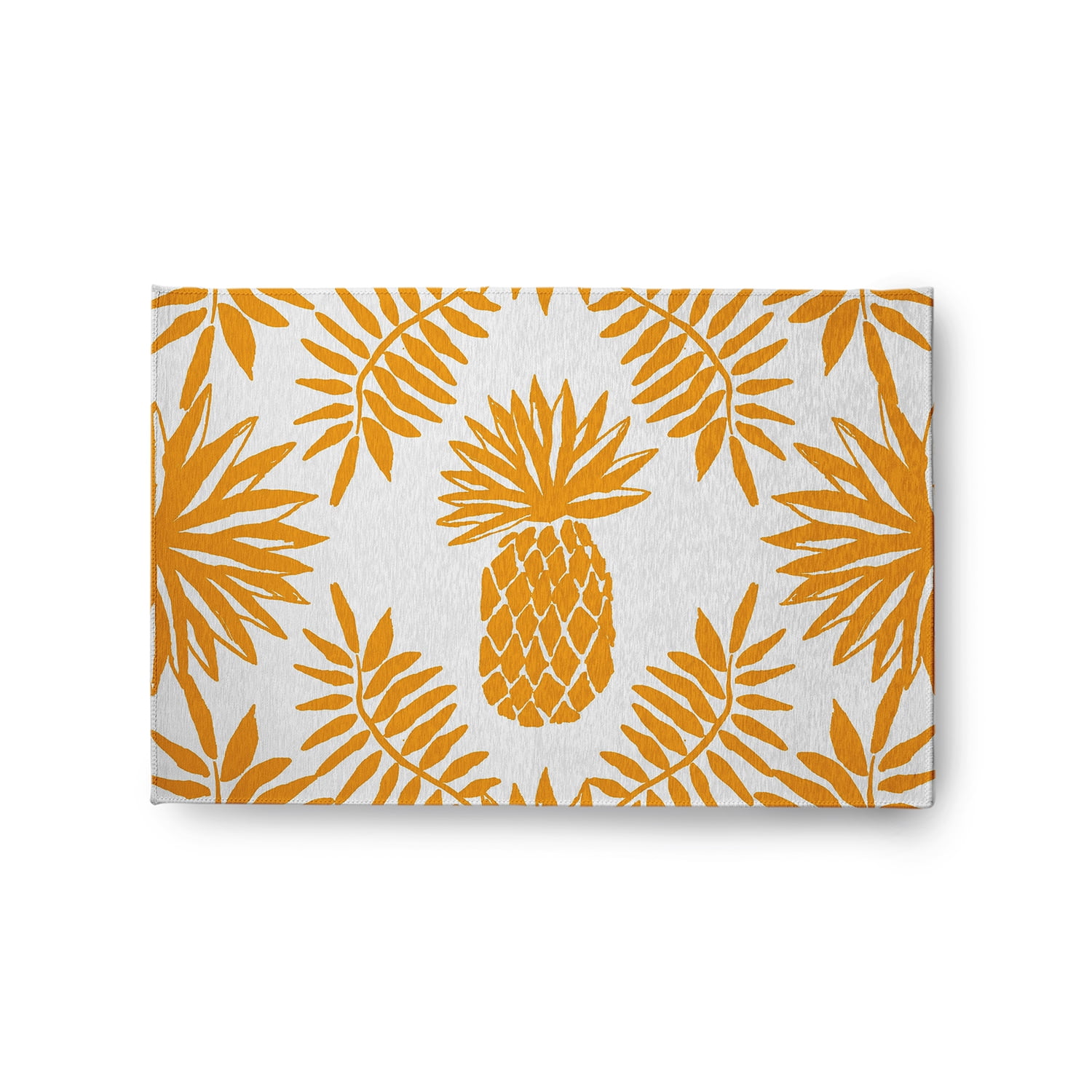 Simply Daisy 2' x 3' Mango Pineapple Leaves Spring Chenille Indoor/Outdoor Rug