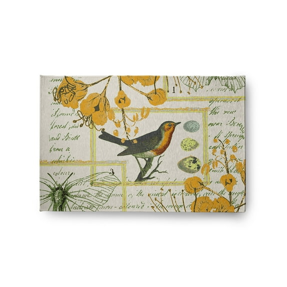 Simply Daisy 2' x 3' Mango Singing Bird Spring Chenille Rug