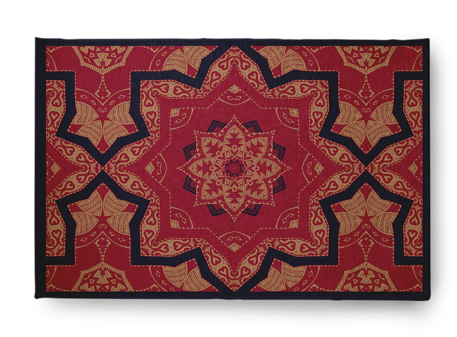 Simply Daisy 2' x 3' Navy Shawl Indoor/outdoor Rug