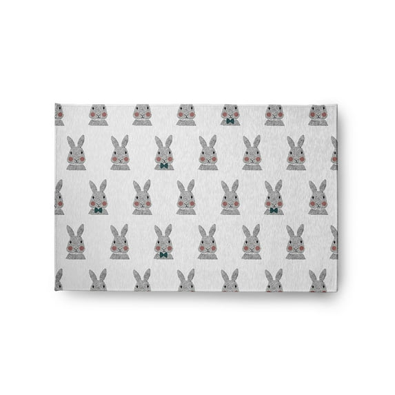 Simply Daisy 2' x 3' Ocean Abyss Green Bunny Fluffle Easter Chenille Indoor/Outdoor Rug