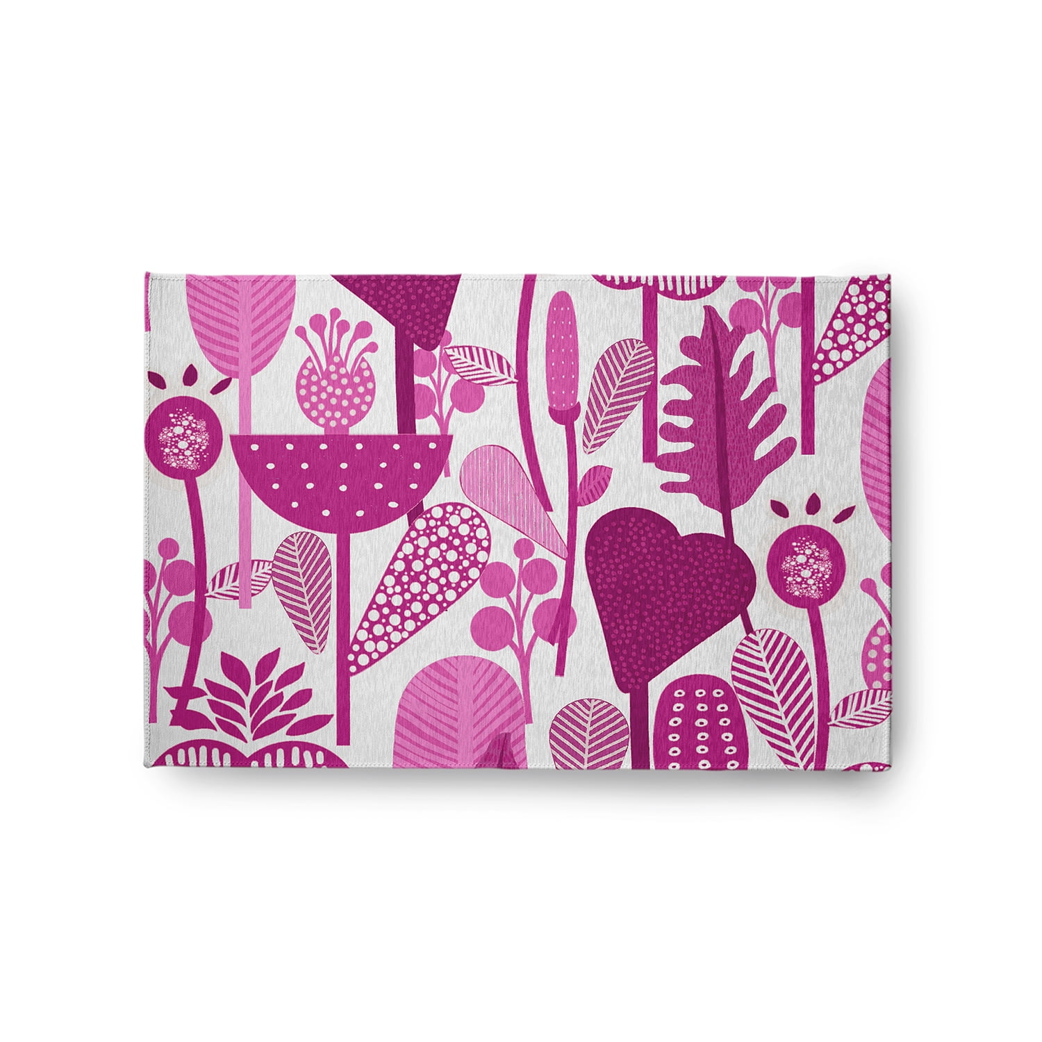 Simply Daisy 2' x 3' Orchid Flower Forest Spring Chenille Rug