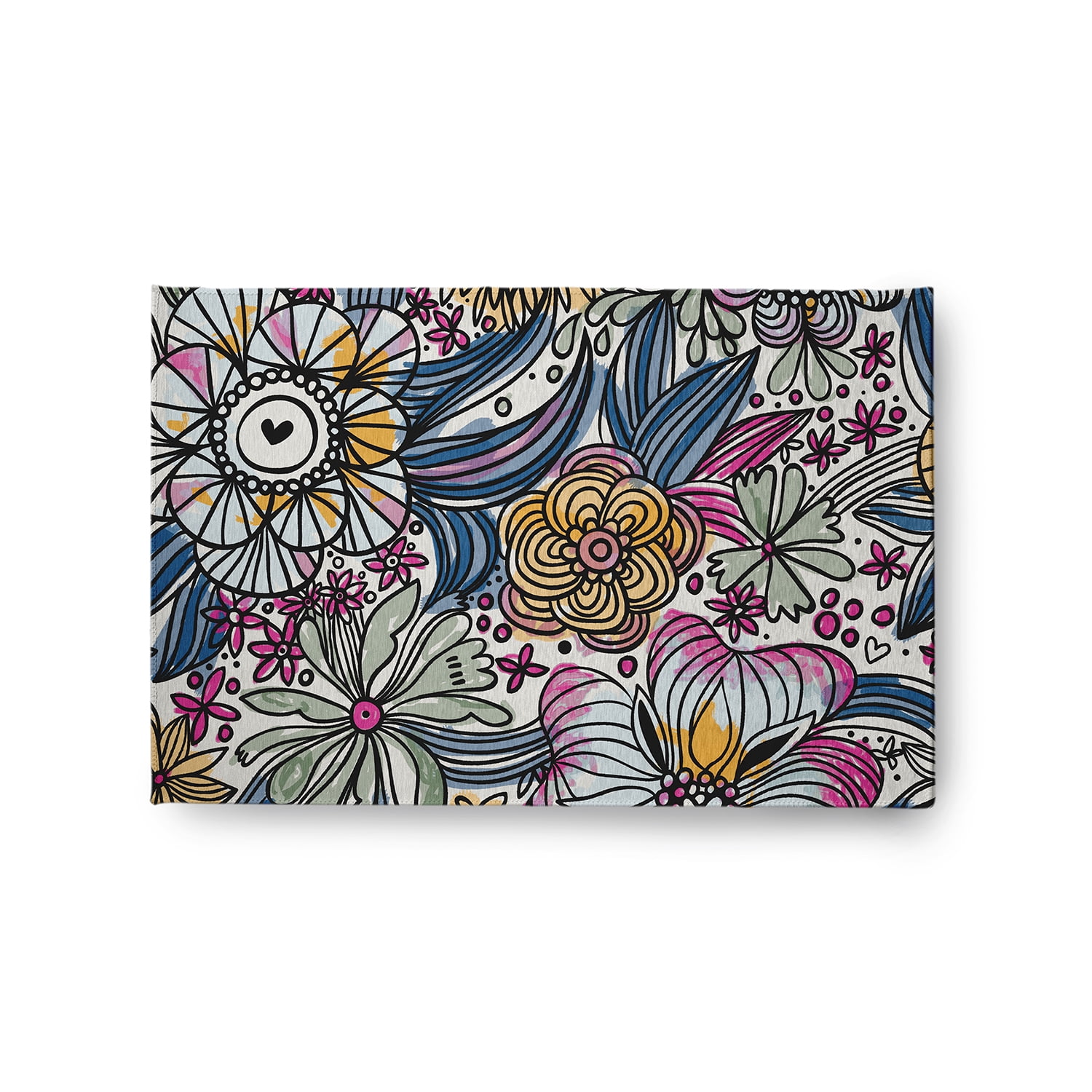 Simply Daisy 2' x 3' Orchid Flower Melange Spring Chenille Indoor/Outdoor Rug